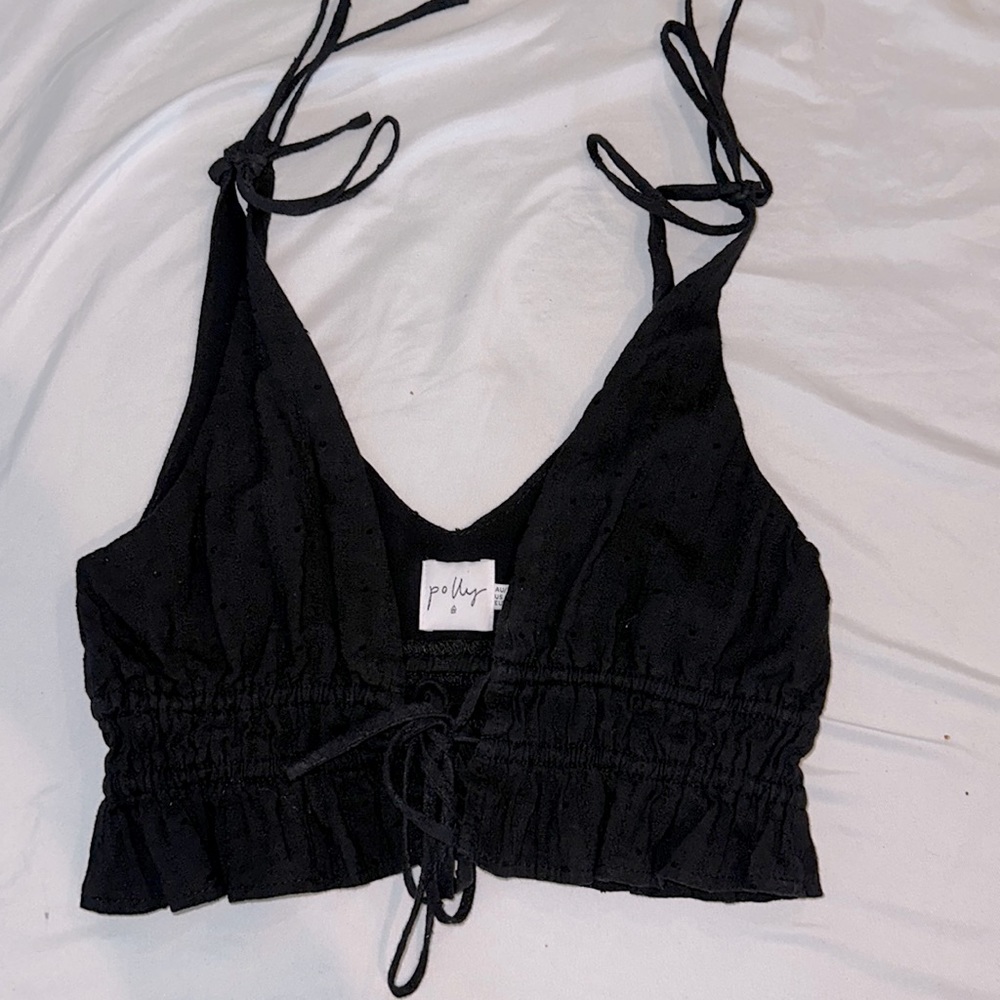 Black princess Polly crop top